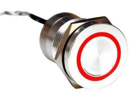Interruttore CAPACITIVO, DPDT, 0.01A, 12V, GRN/RED, Interruttori capacitivi anti vandalo, Qty.1 | MC19LOSRG
