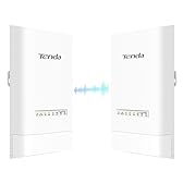 Tenda OS3 Ponte WiFi Esterno Access Point (867 Mbps / 5GHz, Antenna direzionale da 12 dBi, 4 porte LAN 10/100 Mbit/s, portata 5 km, gestione centralizzata) (Confezione da 2)
