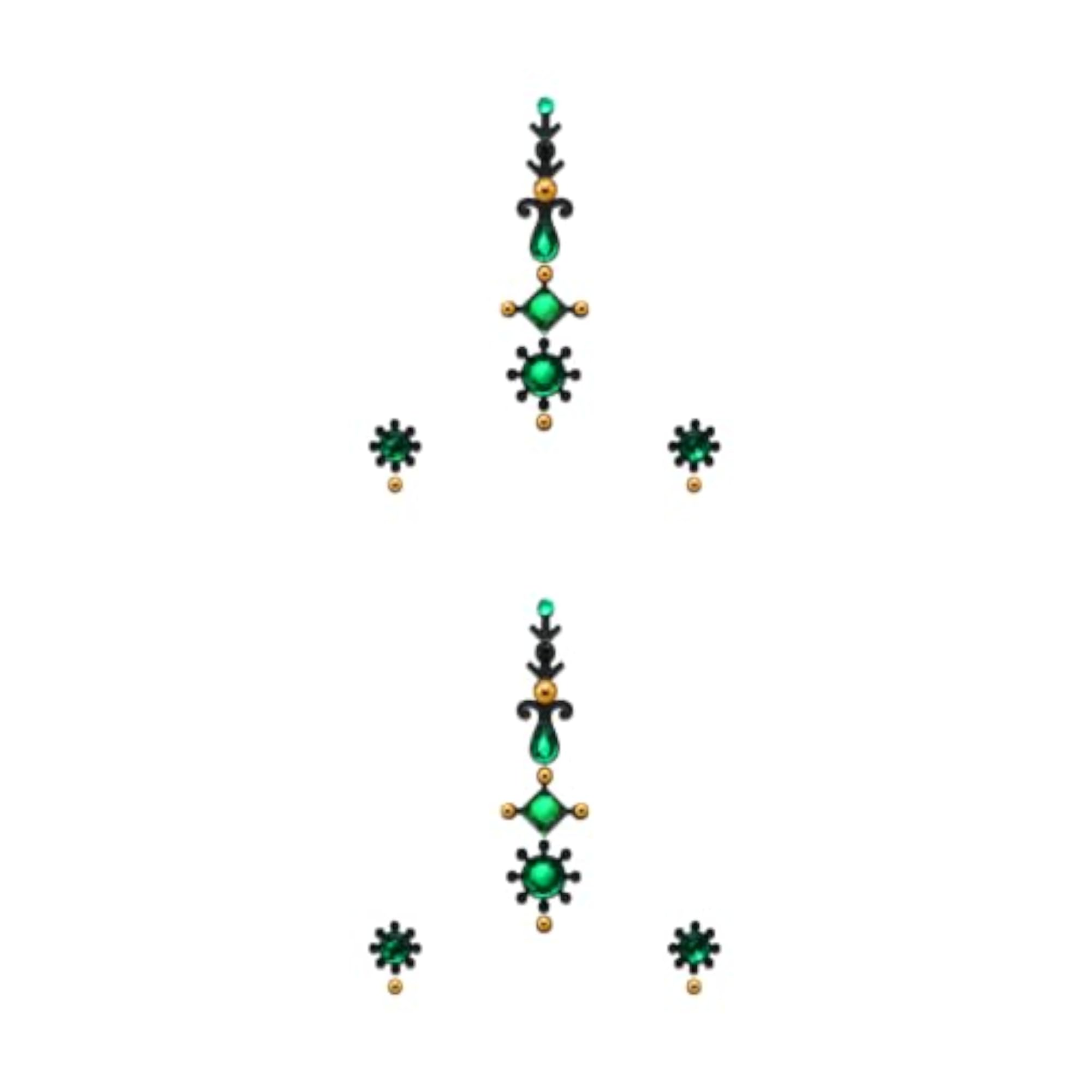 Green Face Jewels Stickers for Face Gems