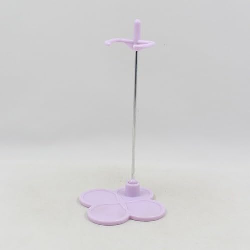 6in Plastic Vertical Doll Stand Set of 2 for 12in Blythe Dolls — Slim Support Bracket with Grounded Base and Matte Surface Finish