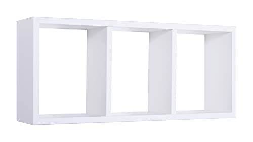 MODULARREDO | TRISTANO Mensola da Muro, Libreria Sospesa, Libreria da Parete, Scaffale da Parete, Bianco, 70x30 p15.5 cm, Kit Tasselli Inclusi - Made in Italy