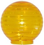 Image of Polymer Products 3214-52630 Sphere 6 in. Etched Yellow Acrylic Festival Replacement Globe44; Pack of 6