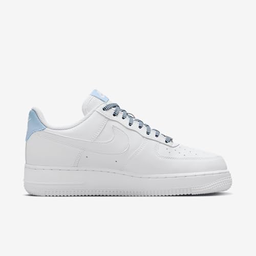Nike Air Force 1 '07 Women's Shoes (IB7167-101, White/Light Armory Blue/White/White)3