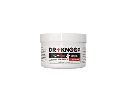 HGM Darmpulver Katze – Probiotika & Präbiotika zur Unterstützung der Darmflora nach Gabe von Wurmkur, Antibiotika, Durchfall & Blähungen, entwickelt und geprüft von Tierarzt Dr. Knoop – 90g