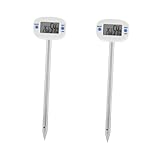 Kisangel 2 Stück Bodentemperatur und Feuchtigkeit Bodenfeuchtigkeitsmesser drinnen Meter Soil Tester bodenfeuchtesensor Instrument zur Bodenuntersuchung Werkzeug zur Bodenuntersuchung Weiß