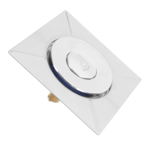 TOVINANNA Tapón de Desagüe para Baño en Acero Inoxidable Instalación Fácil y Función Antiódor, Cubierta de Drenaje para Lavabo y Ducha en Color Plata