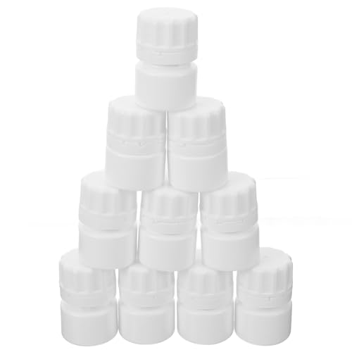 Generico 10 pezzi Bottiglie Vuote per Pillole in Plastica Resistente Contenitori per Farmaci da Viaggio Sicuri e Facili da Usare per Conservare Compresse e Capsule all Aperto