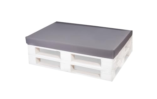 Almohadas para paletas, Cojines para bancos, cojín de suelo grande, cojín de suelo infantil, Cojines para sillas,cojines de gardino (120_x_40_cm, Gris)