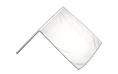Drapeau unicolore blanc avec hampe Digni 60 x 90 cm pour décoration