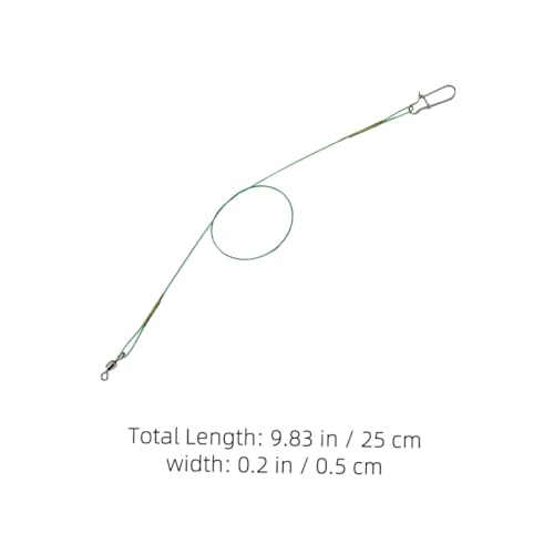 30pcs Líderes de Pesca de Acero con Ganchos y Mosquetones miniatura 2