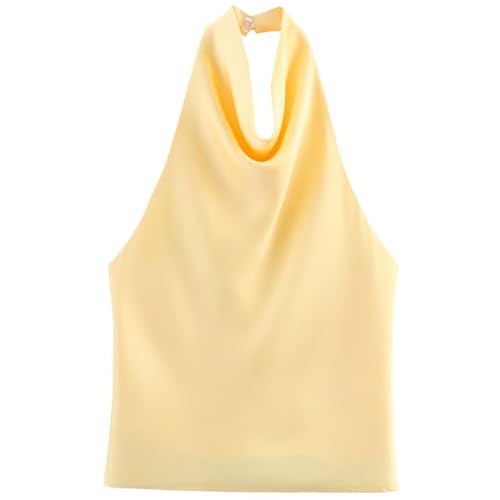 Blusa sin Mangas de Mantenimiento sin Esfuerzo, Top con Cuello Tela Antiarrugas para Estilos de Vida ocupados y Salidas, Top de Fiesta