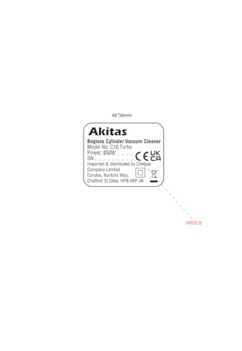 Akitas C10T 850W Beutelloser Staubsauger,Cat and Dog Tierhaare,Staubsaugerzylinder mit Deutschem Wessel Werk,28cm Breite Große Turbokopf-Spinnbürste - 9