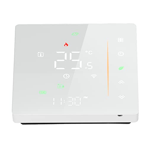 Hyuduo Termostato Inteligente Controlador de Temperatura Programable WiFi con PC ABS Carcasa Ignífuga 95 a 240 V Control de Aplicación Botones Táctiles para Calefacción por Suelo Radiante de Agua