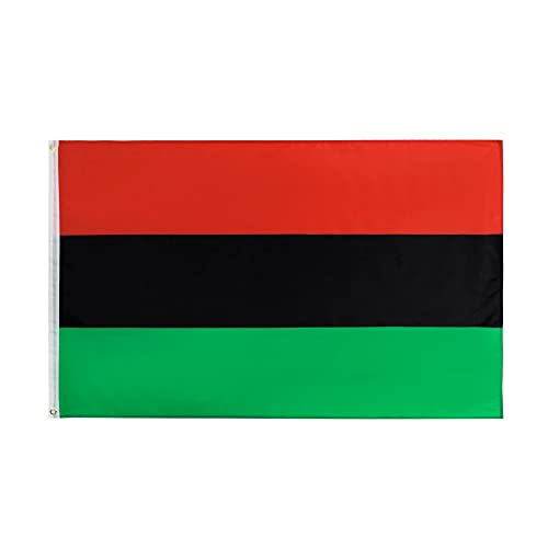 Drapeau Afro-Américain Panafricain aux Couleurs Vives et Coutures Renforcées 90x150cm