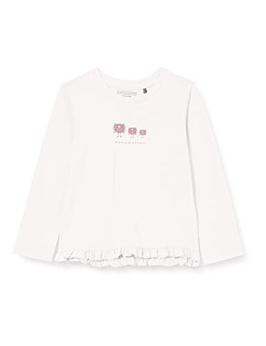 bellybutton Bebé-Niñas Langarmshirt Camiseta Not Applicable, Bailarina de la Nube | Blanco, 68