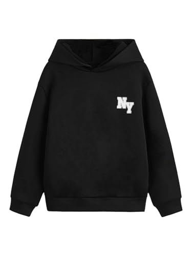 Image of Floerns Boys Graphic Print Sweatshirt Long Sleeve Drop Shoulder Pullover Hoodie