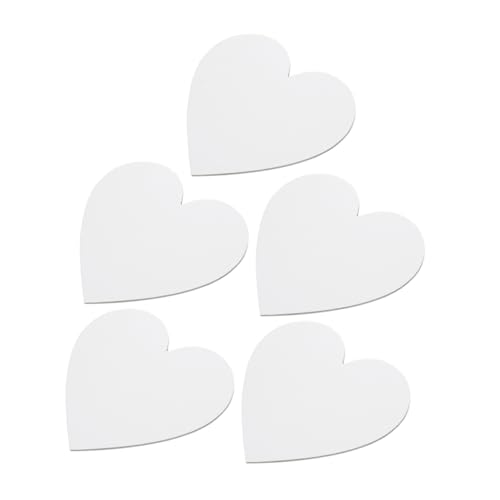 Tablero de lienzo para pintar con forma de corazón Uonlytech de 5 piezas para bocetos 2
