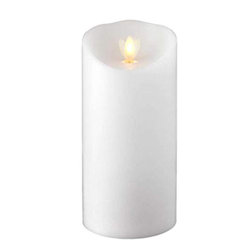 Liown Flameless Candle: Unscented, Moving Flame Candle With Timer (7" White) #TOP28