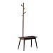 Appendiabiti Appendiabiti da terra Capanna Home Home Corridoio Angolo Integrato Scarpe Modifica Sgabello Cappotto Scaffale Soggiorno Corridoio Gancio for impieghi gravosi Supporto per appendiabiti ad