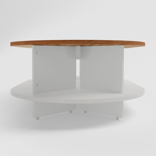 Image of Interio by Godrej Coffee Table Osaka Small Engineered Wood Coffee Table, 1-Year Warranty, Remini Walnut, Knock Down