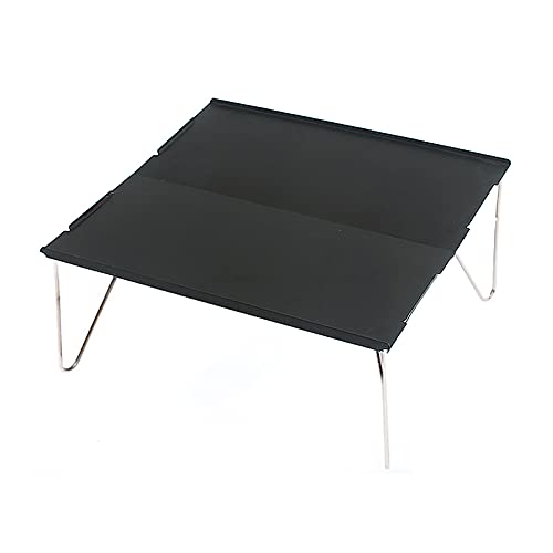 Table de camping portable pliable noire avec sac de rangement - 2
