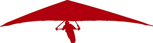 Hang Glider - 5 Inches - for Cars, Trucks, Windows, Laptops, Tablets - Outdoor-Grade 2.5mil Thick Vinyl - Red