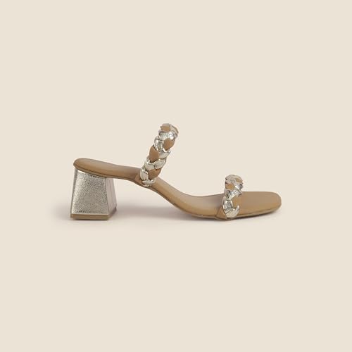Image of Metro Women's Double Strap Block Heeled Sandals