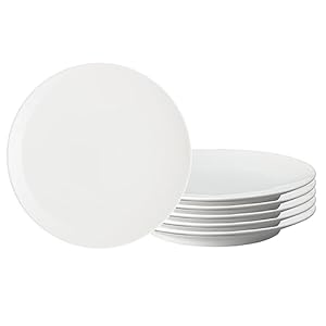 Porcelain Classic White Set of 6 Dinner Plates (Classic White)