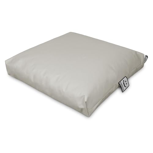 HAPPERS Cojín Suelo o Palets Multiusos Exterior Polipiel Gris Claro 60x80cm