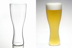 Usu Usuhari Glass Hourglass Beer Glass (Pilsner) Wooden Box 2P Set #TOP1