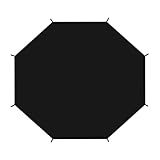 BEALIFE Rundes, schwarzes Trampolin Sonnensegel mit 8 Stangen schützt vor Regen und Schmutz und sorgt für ungetrübten Trampolinspaß. Auch als Kinder Sonnensegel oder Pavillon, Schwarz, 14 Fuß