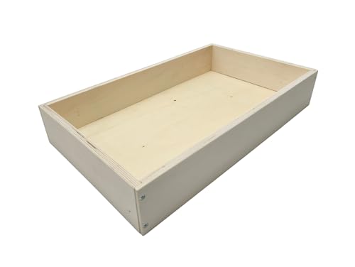 Replacement Kitchen Drawer Box – 19" Depth – Multiple Widths & Heights – Plywood DIY Drawer Kit for Pull-Out Cabinet Drawers, Rollout Shelf & Sliding Drawer (11" Wide, 3-1/2" Tall)