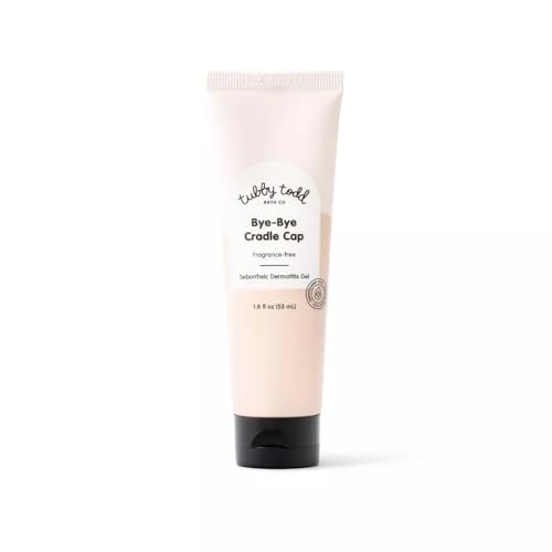 Tubby Todd Bye-Bye Cradle Cap Gel 1.8 fl oz (Pack of 1) - Soothing Treatment for Baby Scalp Care with Aloe Vera and Olive Fruit Oil