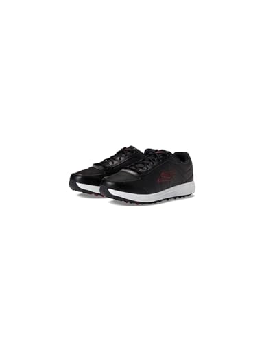 Skechers Men's Go Prime Relaxed Fit Spikeless Golf Shoe Sneaker, Black/Red, 11.5