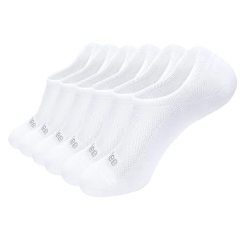 No Show Socks for Men 6 Pairs Casual Low Cut Cotton Socks with Non Slip Grips