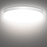 👍 【Luz Blanca Superbrillante】 - Las lámparas LED, 4300 lúmenes, crean un ambiente de vida cálido y brillante. La lámpara de techo se puede instalar en una habitación de 15 a 20 metros cuadrados.