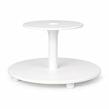 Oasis Supply 2-Tier Cake Stand – White Plastic Tiered Dessert Display Stand, Cupcake Stand for Cakes, Cupcakes, Weddings, Parties & Dessert Table Decorations