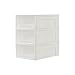 Cetomo 30L*3 Cassettiera, Cassetto di Stoccaggio, Cassetti Plastica Scatola, Organizzatori, Scatola di Stoccaggio, Torre Impilabile per Ufficio, Dormitorio, PP, Bianco e Trasparente, 30L-3 Unità