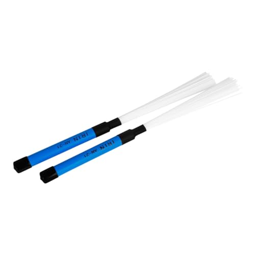 ibasenice Beginner Drum Set Accessory 1 Pair Nylon Drum Brushes Abs Handle for All Percussion Instruments