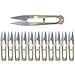 Double Sharp Quick-Clip Lightweight Thread Clippers Trimming Scissors & Thread Snips (12pc Metal)