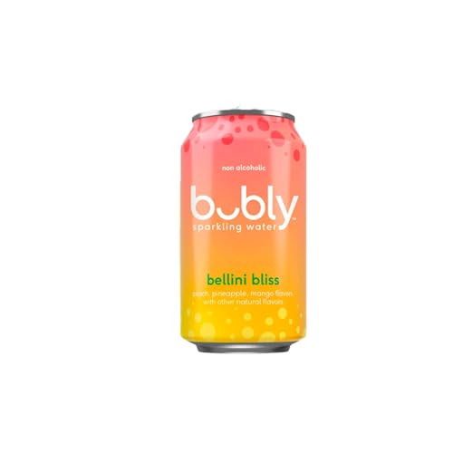 Image of Bubly Bellini Bliss Flavored Sparkling Water 12 fl oz Aluminum Can 16 Pack