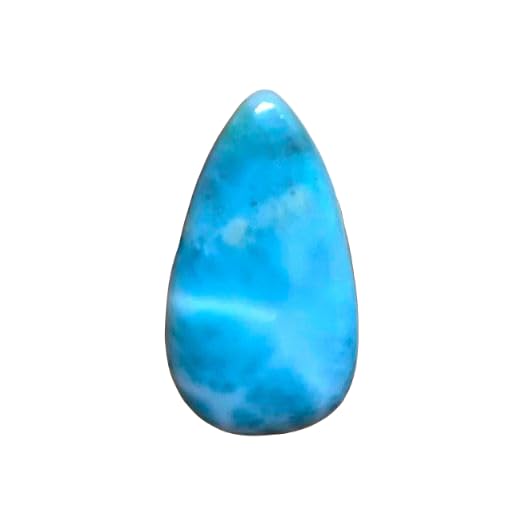 Larimar naturel poire 25mm : finissez vos bijoux DIY sans imperfections