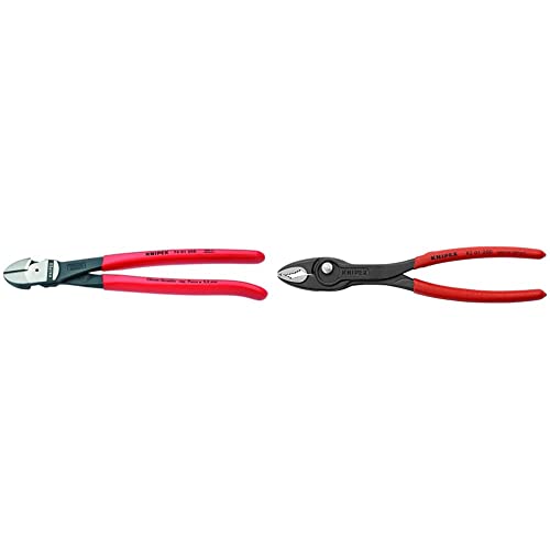 Knipex - 74 01 250 Sba Tools - High Leverage Diagonal Cutters (7401250Sba), 10 Inches & Twingrip Pliers #TOP30