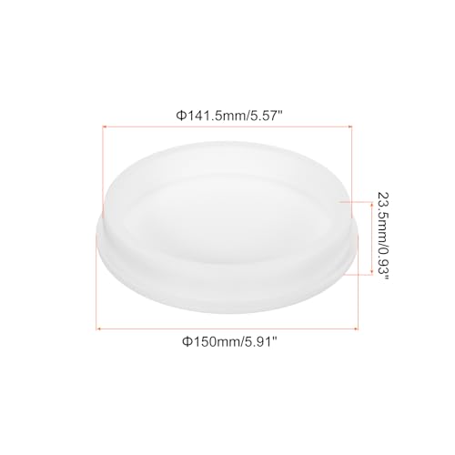 Image of MECCANIXITY High Temp Silicone Plug Mount Dia 141.5mm /5.57 Inch T Shaped Rubber Stopper Hole Plugs for Powder Coating Plating Waterproof Sealing Plugs White Pack of 1
