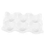 MUELODSIC Organizador de Huevos de Blanco para Cocina Moderna Bandeja Reutilizable para Huevos Resistente y Fácil de Limpiar para Hogar y Refrigerador