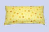 Samtweiche Feinköperbezüge Theraline Kopfkissen, Mikroperlenfüllung 57x28 cm inkl. Bezug, Blümchen gelb