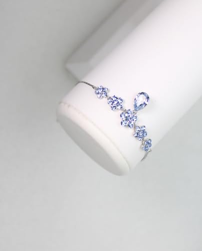 Image of Faship Gorgeous Rhinestone Crystal Floral Necklace Earrings Set