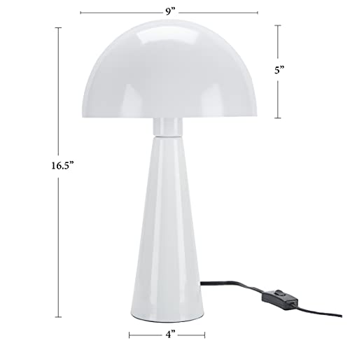 Lámpara de Mesa de Noche de Metal Blanca 16 pulg miniatura 5