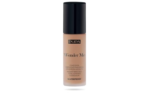 Pupa Fondotinta Fluido Waterproof Wonder Me (060 Biscuit Warm) - Fondotinta Perfezione istantanea e Leggerezza assoluta, lunga Durata, resiste all’Acqua e all’Umidità - Formato 30 ml