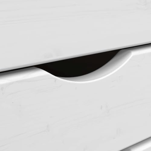 Armoire à roulettes en pin massif authentique avec finitions miel